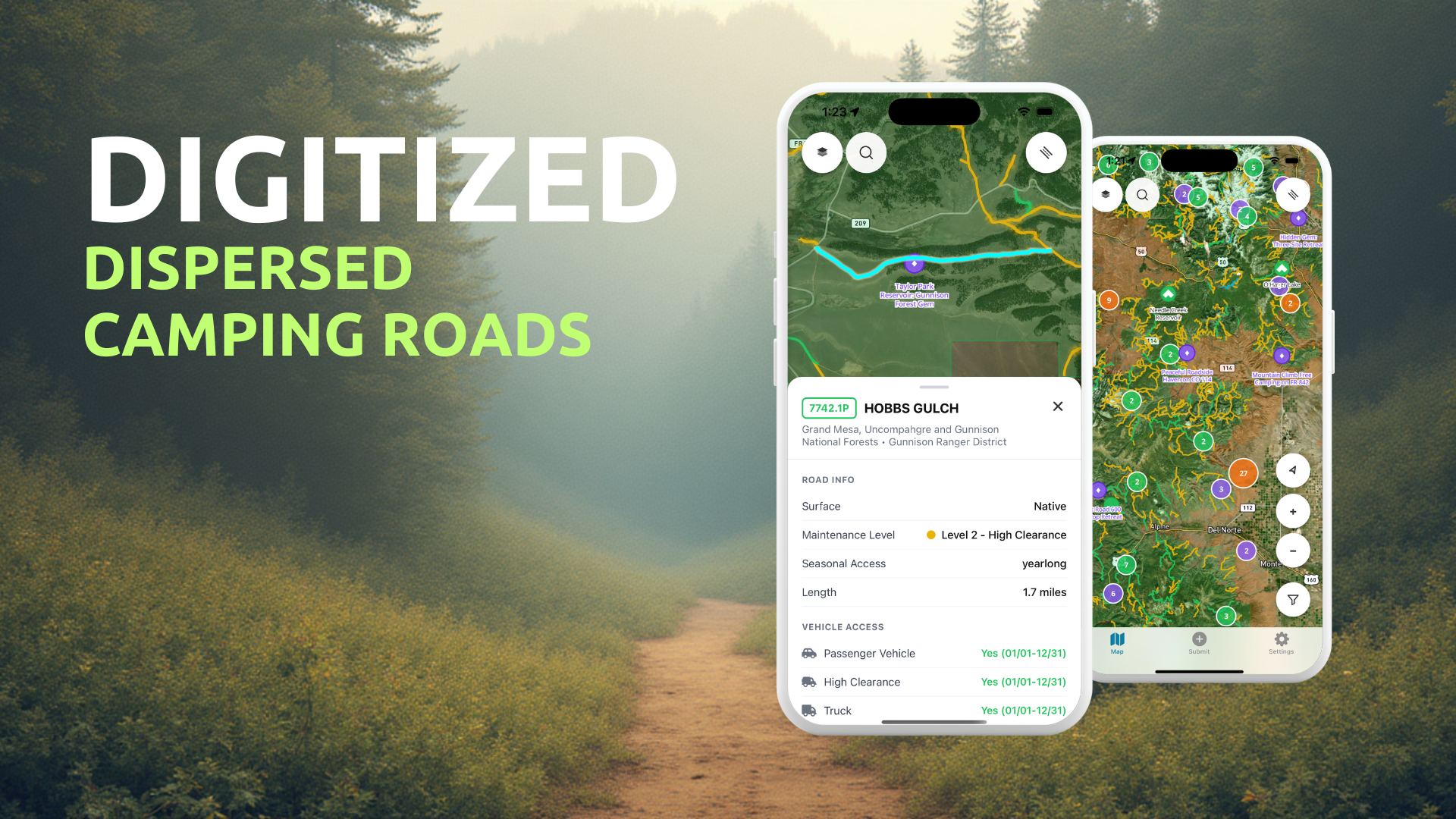 MVUM Dispersed Camping Roads